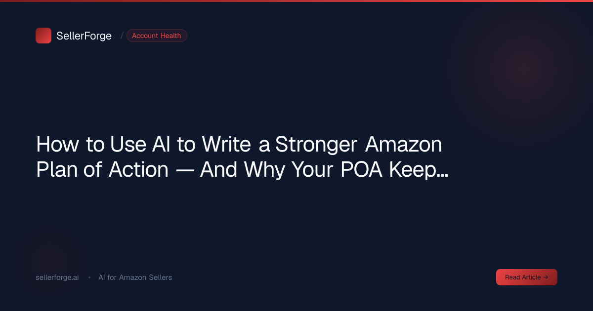 How to Use AI to Write a Stronger Amazon Plan of Action — And Why Your ...