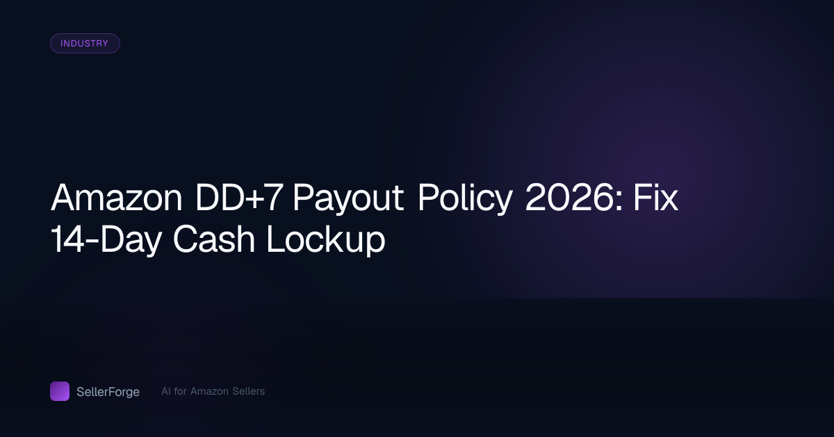 Amazon DD+7 Payout Policy 2026: Fix 14-Day Cash Lockup